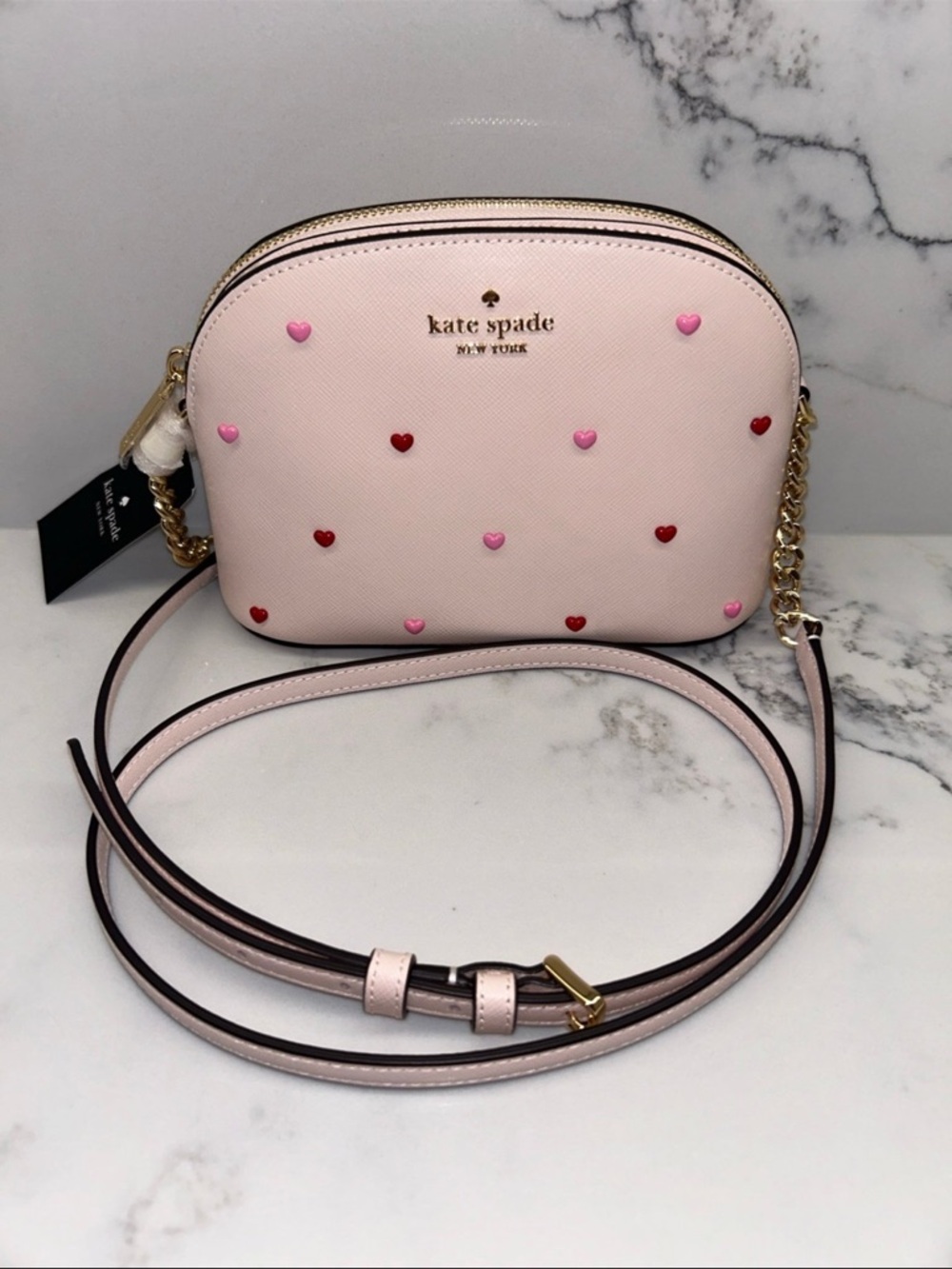 Kate Spade Spencer Studded Heart Crossbody Shoulder Bag